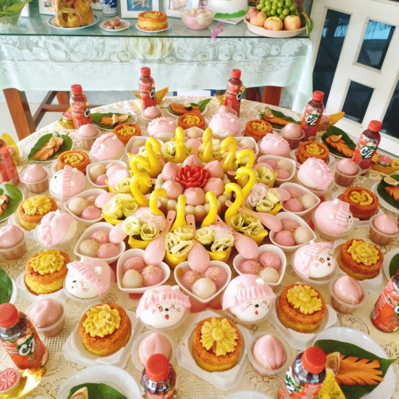 Mâm cúng thôi nôi cho bé