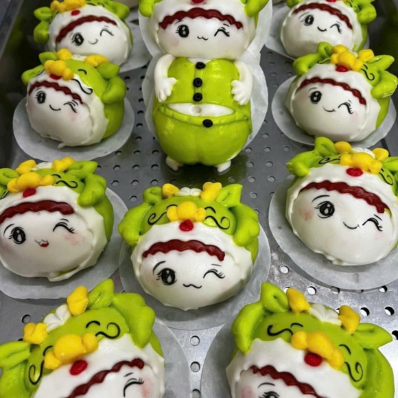 Bánh bao hình cô gái dễ thương